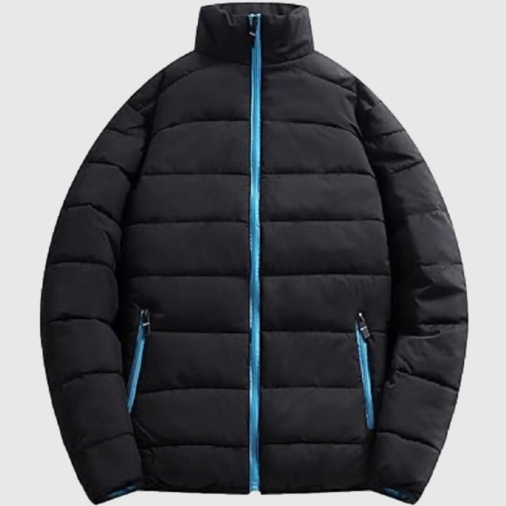 Lightweight Puffer Jacket Black blue XL